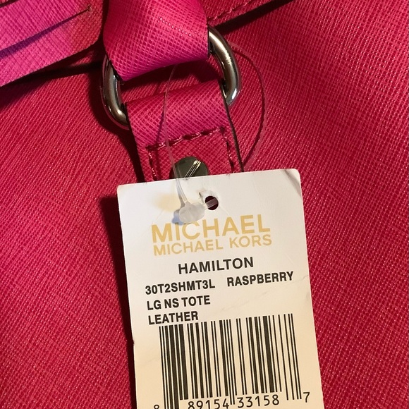 MICHEAL Micheal Kors Hamilton Fuchsia NWT From Macys Never Been Used! - Picture 12 of 14